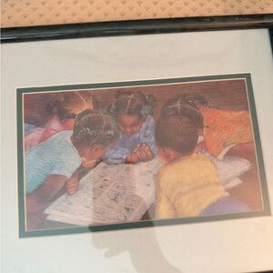 Charming Children's Art Painting with Warm Tones